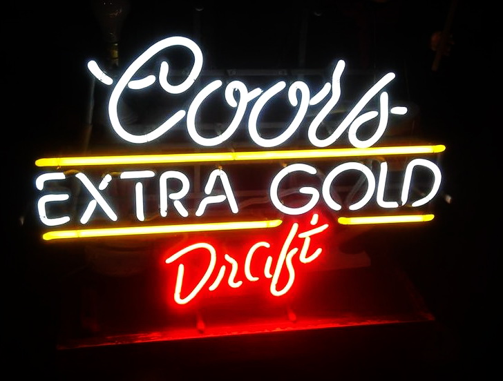 Coors Extra Gold Draft Neon Sign